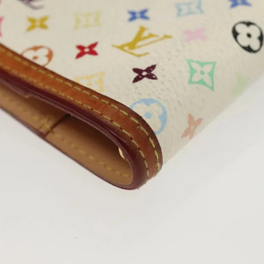 LOUIS VUITTON Multicolor Agenda PM Day Planner Cover White R21074 Auth 136737